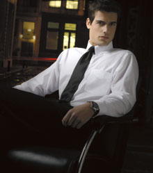 Van Heusen - Long Sleeve Mens Cotton Rich Broadcloth Dress Shirt