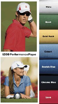 IZOD Men's & Ladies' Performance Pique Polo
