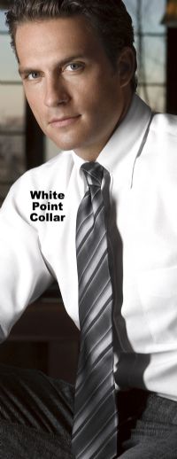 Van Heusen - Mens Blended Pinpoint Oxford Point Collar