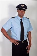Blue Men's The Aviator Short Sleeve Pilot Uniform Shirt
